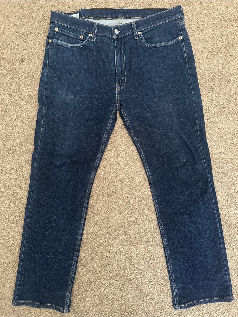 Levi’s Men's Dark Blue Wash 514 Straight Leg Jeans Denim SZ 36x30
